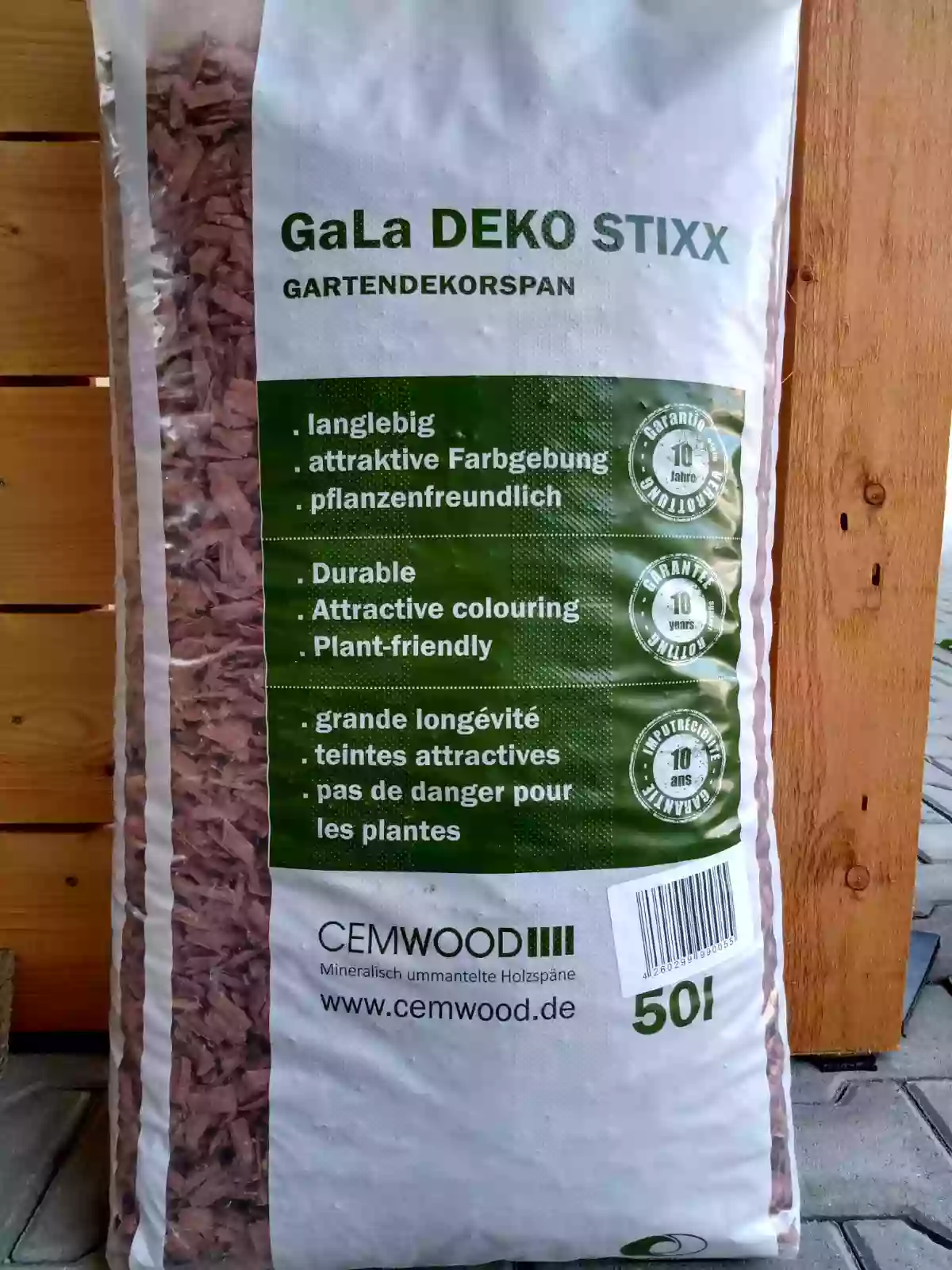 Mineralizovaná drevná štiepka GaLa DEKO STIXX - Červenohnedá